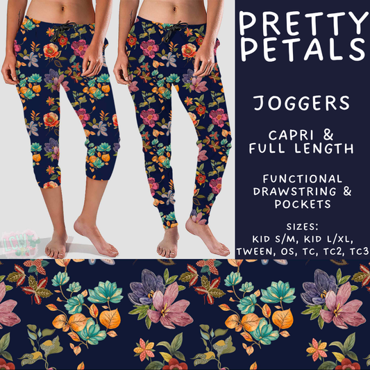 Batch #592 -  Fun Run 27 - Closes 9/30 - ETA late Nov - Pretty Petals Full and Capri Length Joggers