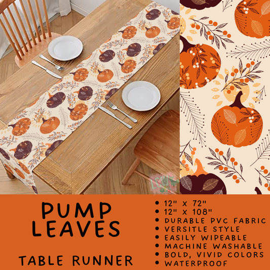 Batch #588 - Table Runners - Closes 9/21 - ETA early/mid Nov - Pump Leaves Table Runner