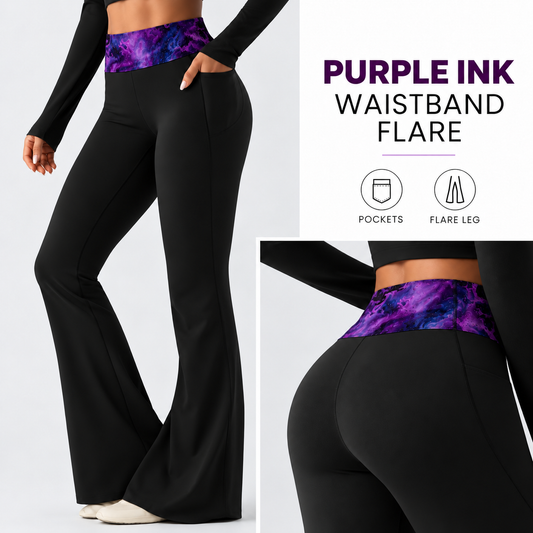 PURPLE INK FLARE-PATTERN WAIST FLARE-PREORDER CLOSING 10/7 , ETA LATE DEC.
