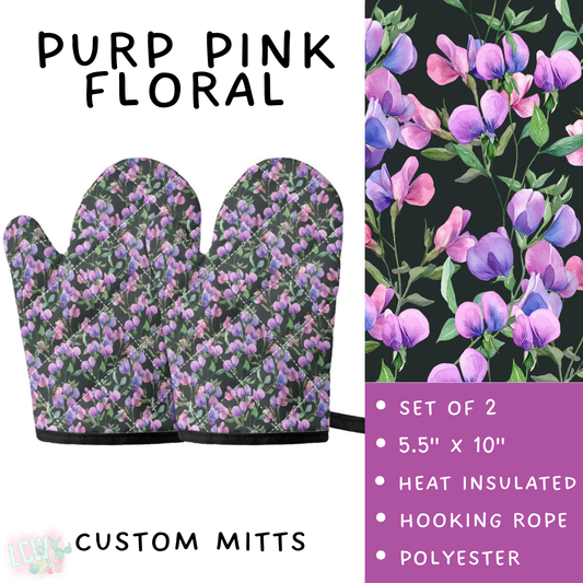Batch #494 - Mama's Batch 2 - Closes 2/20 - ETA mid/late April - Purp Pink Floral Oven Mitts