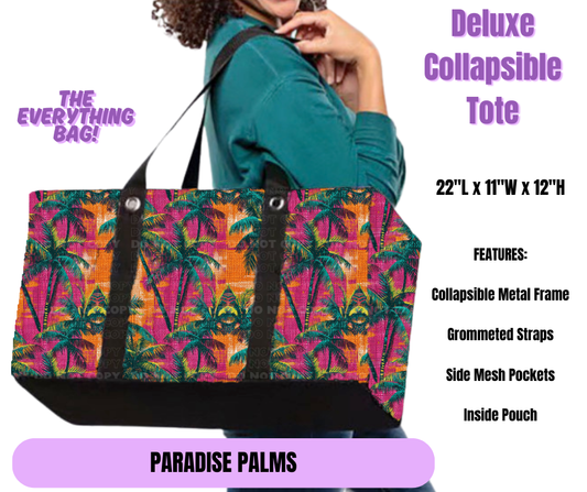 Preorder! Closes 5/19. ETA August. Paradise Palms Collapsible Tote