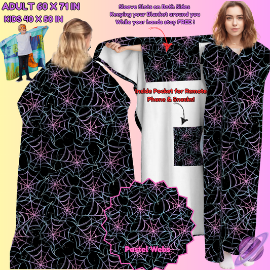 WEARABLE THROW RUN-PASTEL WEBS-PREORDER CLOSING 8/31-  ETA LATE NOV./EARLY DEC.