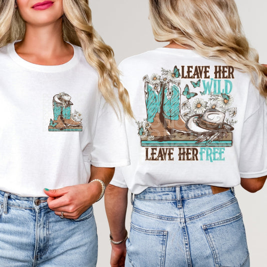 LEAVE HER WILD DOUBLE SIDED TEE