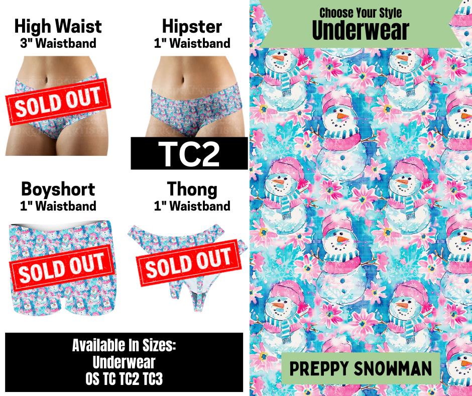 Preppy Snowman Hipster Underwear