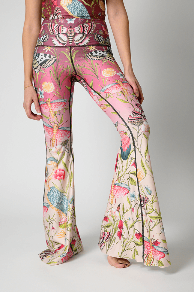 Pretty In Pink Printed Bell Bottoms