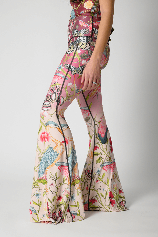 Pretty In Pink Printed Bell Bottoms