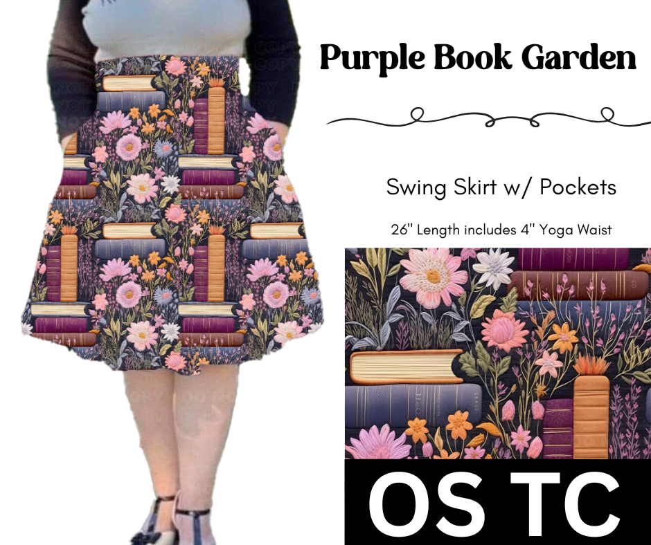 Purple Book Garden Swing Skirt