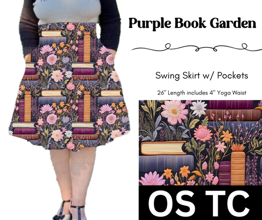 Purple Book Garden Swing Skirt