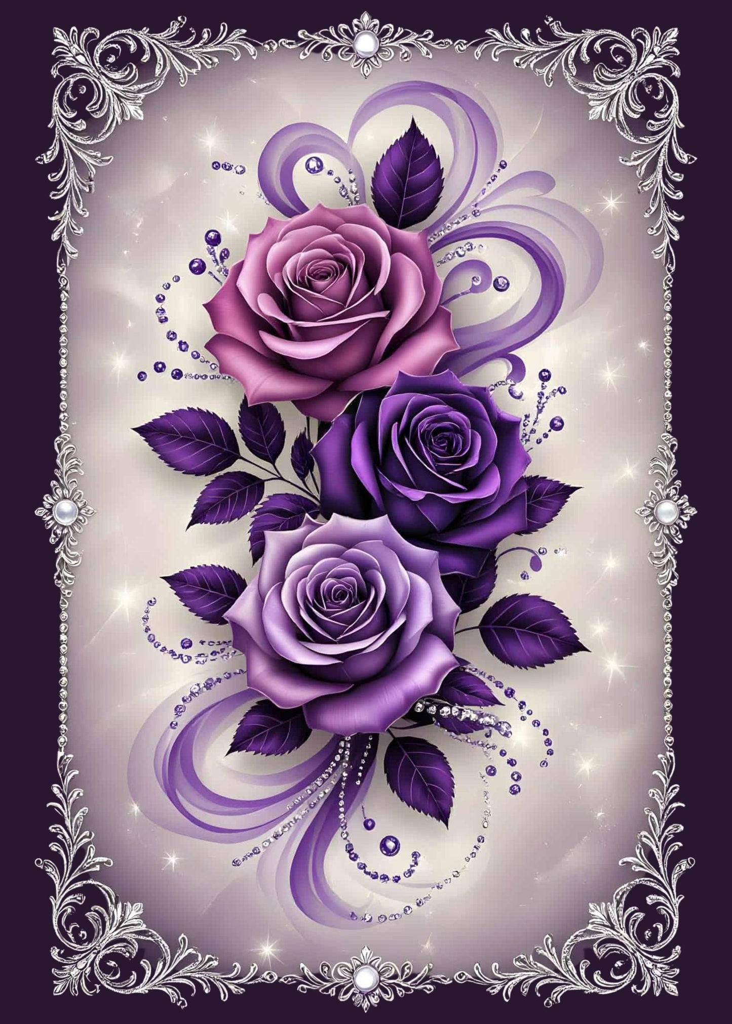 Enchanted Purple Roses