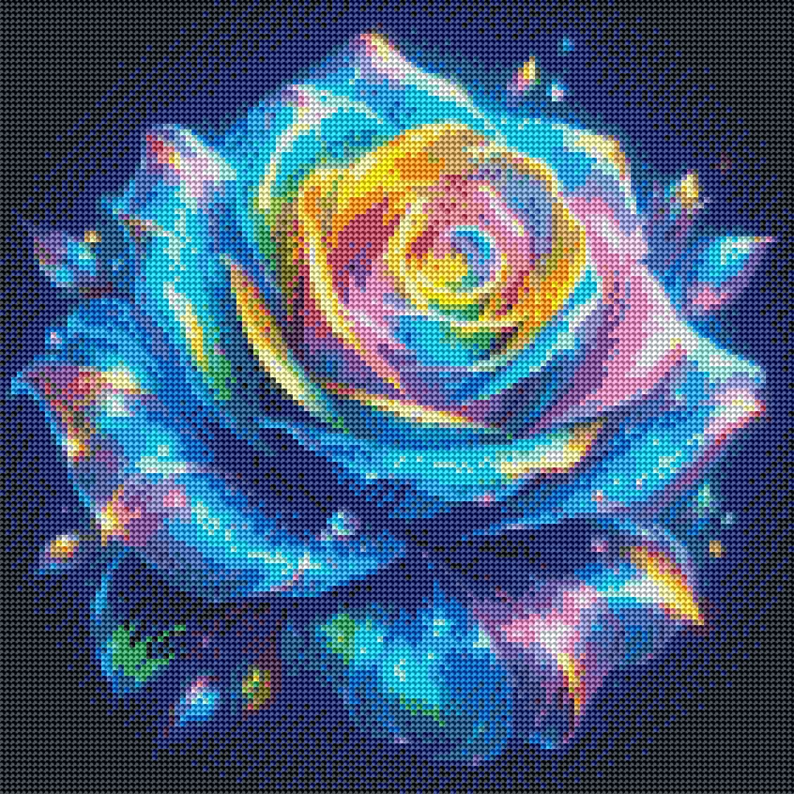 Radiant Rainbow Rose Crystal