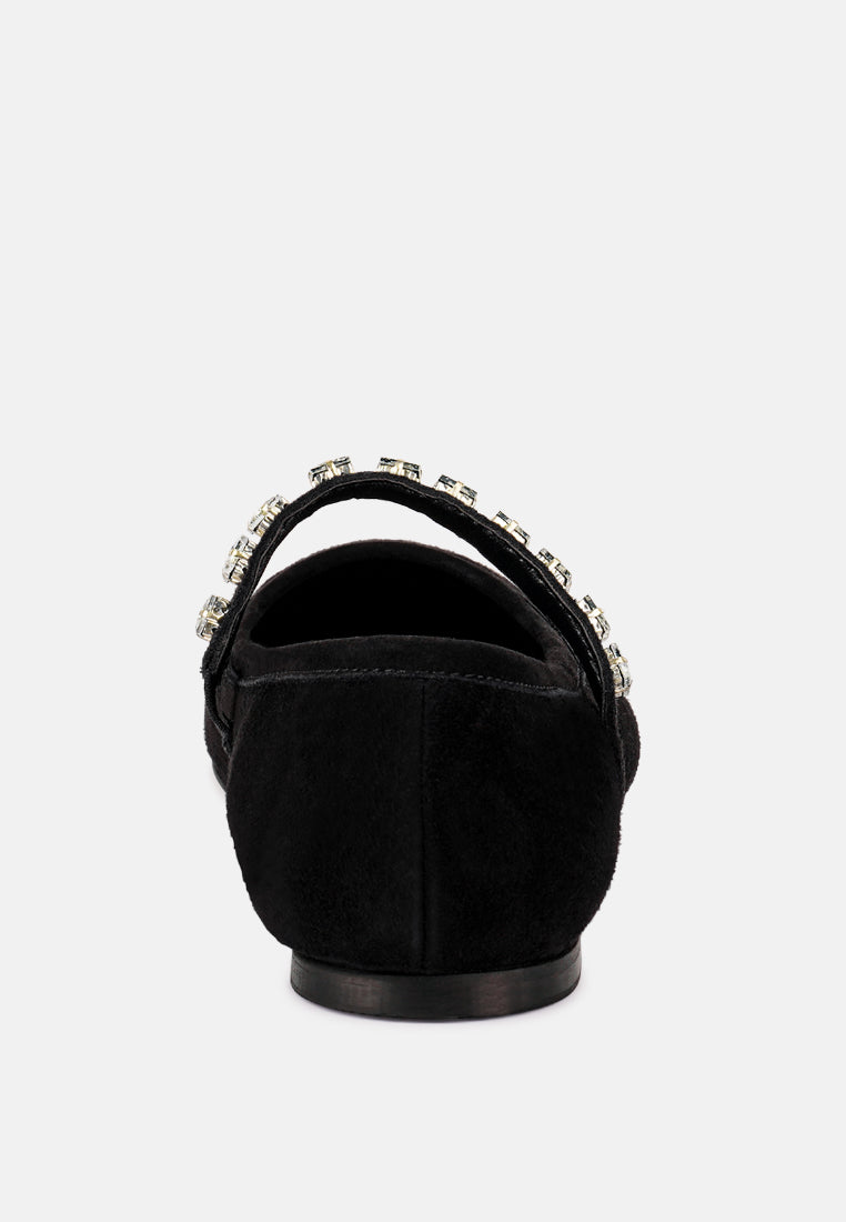 Assisi Fine Suede Maryjane Ballet Flats