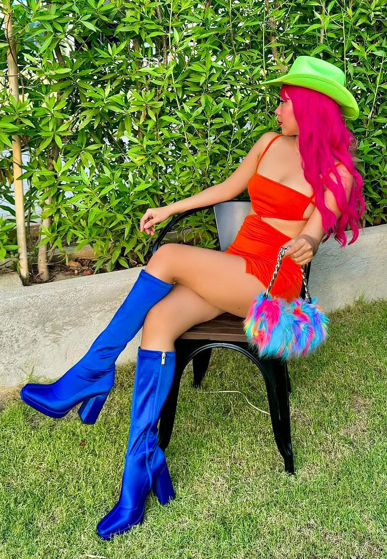 Presto Stretchable Satin Long Boot