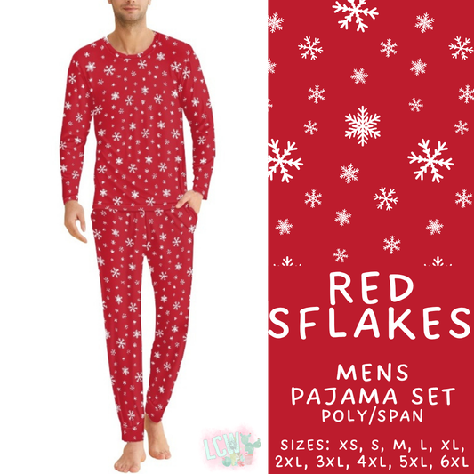 Batch #584 - Christmas Family Pajamas - Closes 9/11 - ETA mid Nov - Red SFlakes Men's Pajama Set