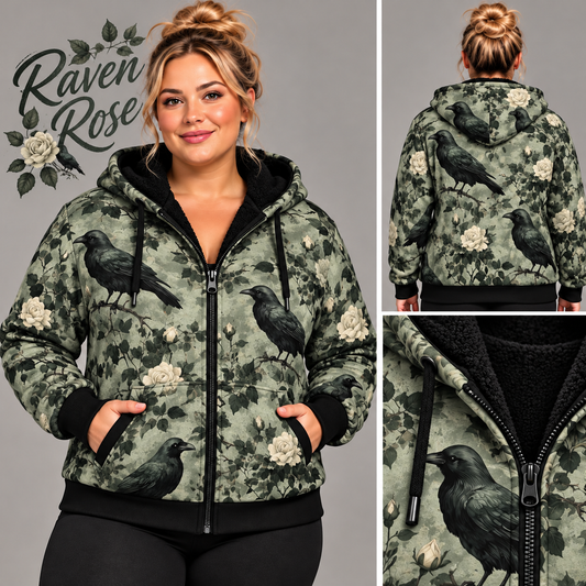 Raven Rose-FLEECE LINED HOODED JACKET-PREORDER CLOSING 11/9, ETA LATE JAN.