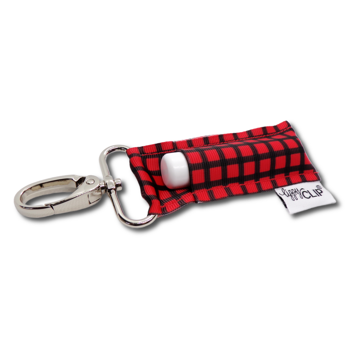 Red and Black Plaid LippyClip® Lip Balm Holder