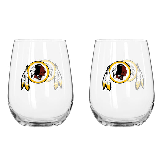 Washington Commanders Curved Wine Glass 16 Oz. 2 Pack