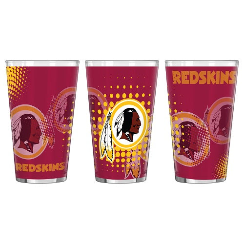 Washington Commanders Halftones Sublimated 16 Oz. Pint Glass