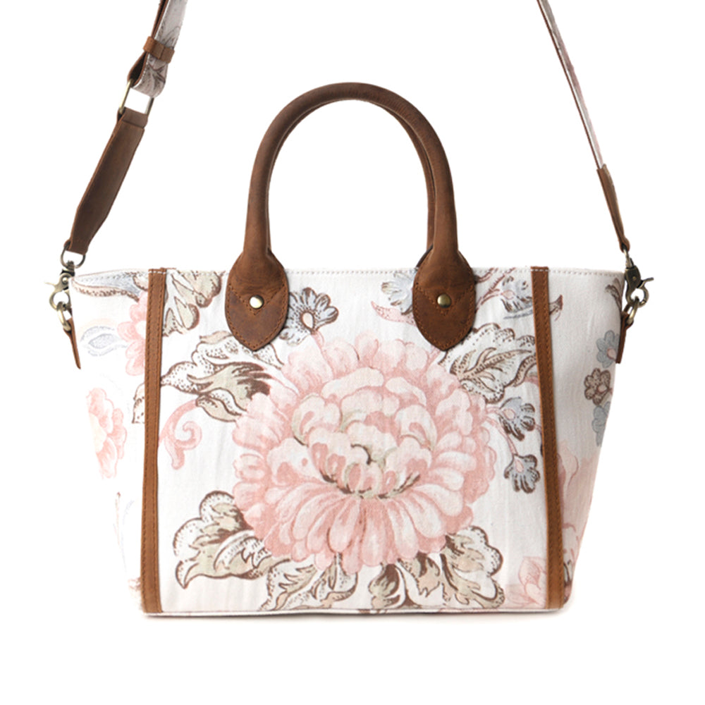 Myra Rosy Trails Crossbody Bag in Faded Plum