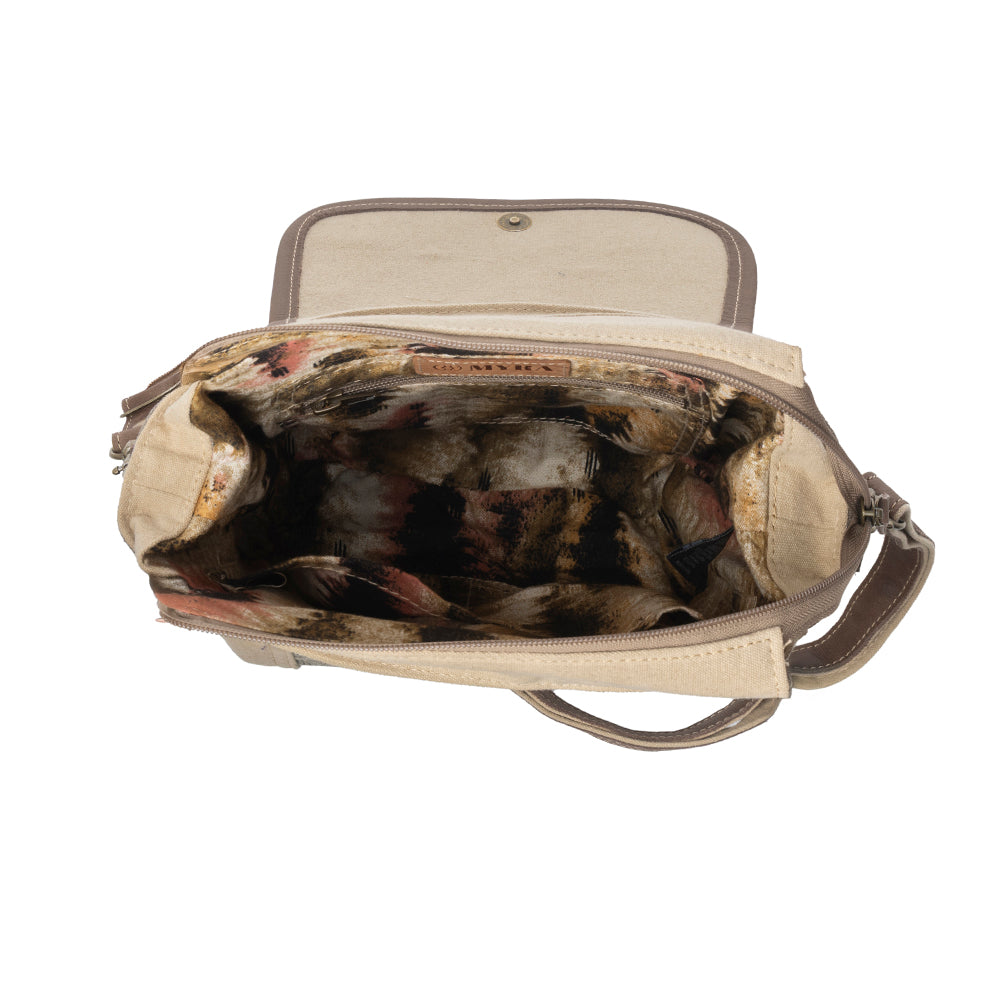 Myra Sandstone Pony Western Shoulder Bag for Women in Khaki
