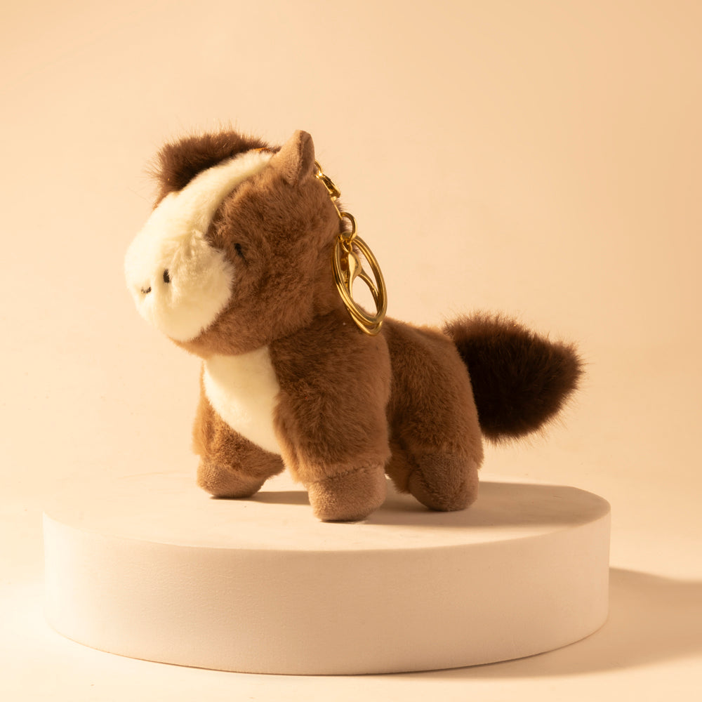 Myra Saddle Sweetheart Bag Charm in Desert Fawn