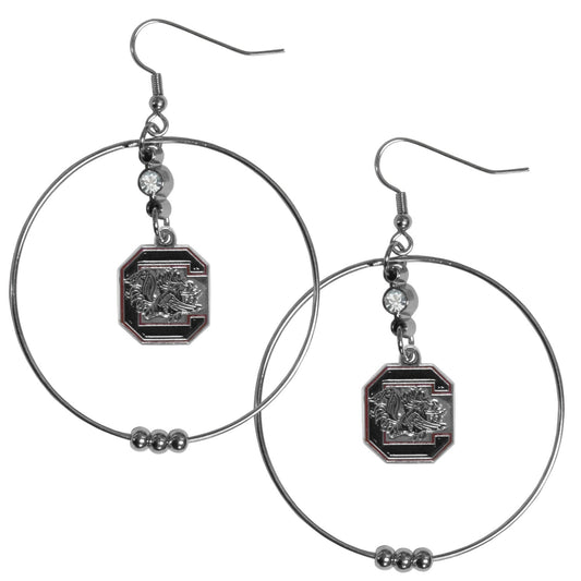 South Carolina Gamecocks 2" Hoop Earrings