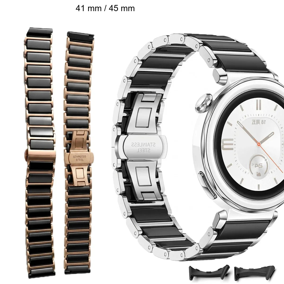 Google Pixel Watch Ceramic & Stainless Steel Bracelet Band