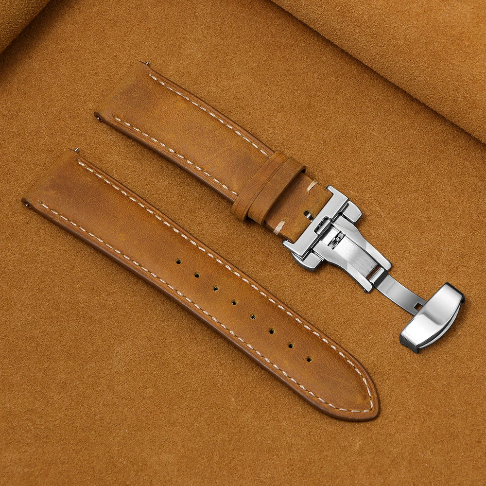 TicWatch Pro 5, Pro 3 & E3 Calfskin Butterfly Clasp Band
