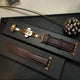 gold button dark brown