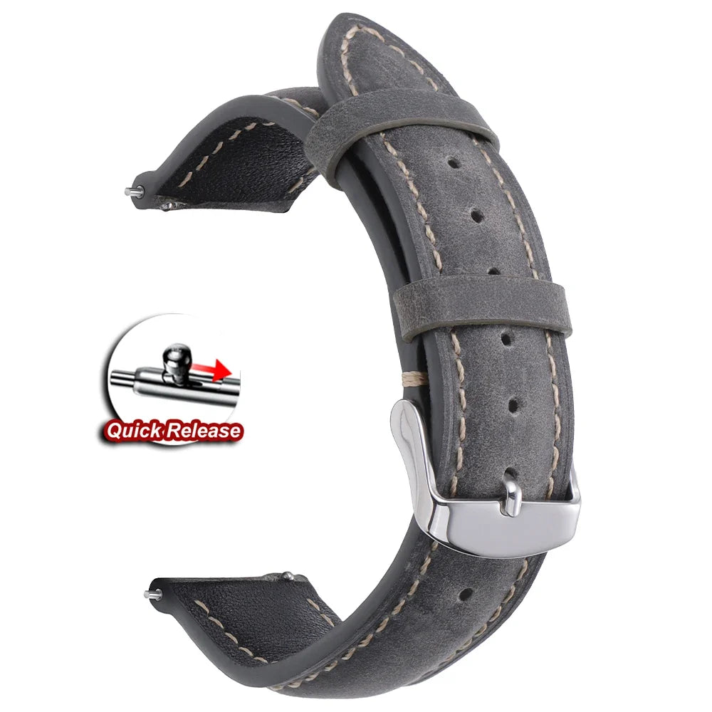 Motorola Moto Watch Vintage Stitched Leather Band
