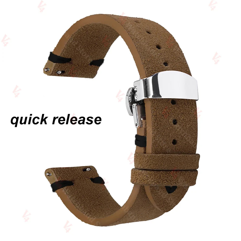 Huawei Watch & Watch GT Stitched Suede Band with Butterfly Clasp