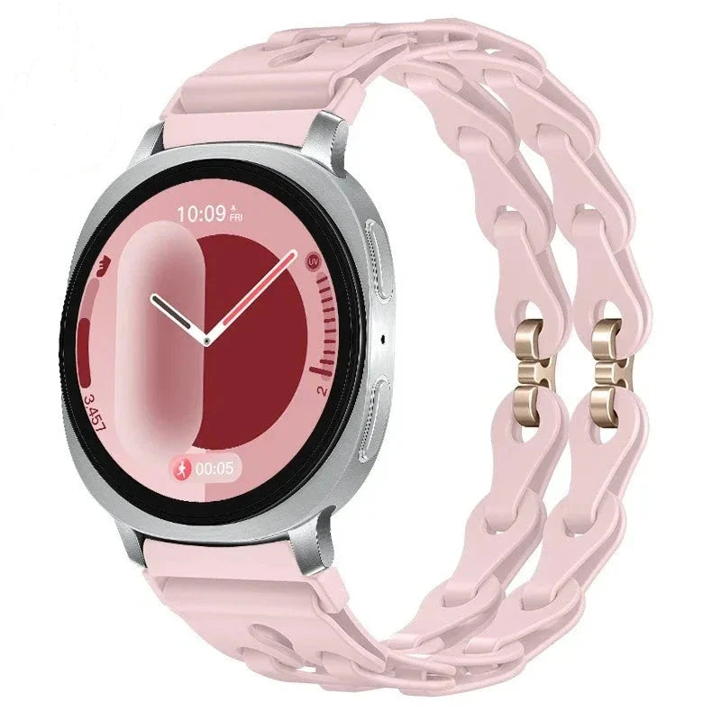 Samsung Galaxy Silicone Chain Watch Band – Watch8/Watch8 Classic/Watch9/Ultra/Ultra2 Multi