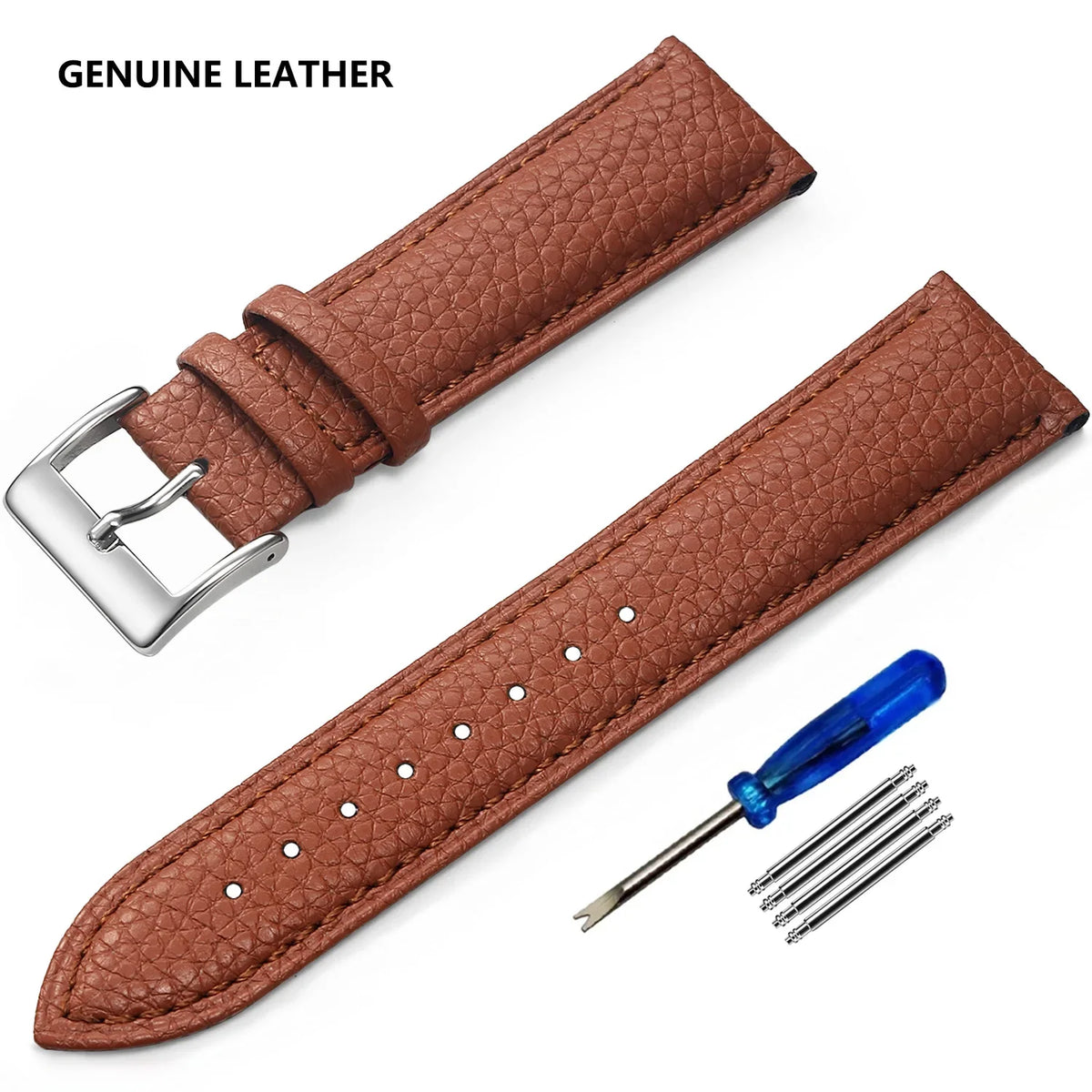 OnePlus Watch Grained Leather Band, Spring Bars & Tool