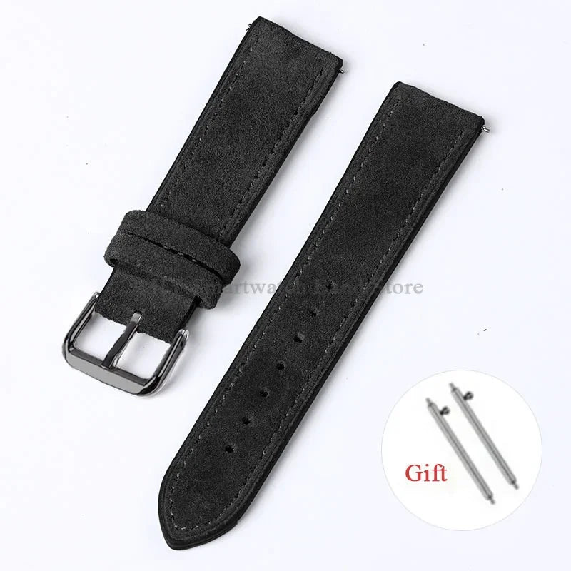 OnePlus Smartwatch Vintage Suede Leather Band Quick Release Strap