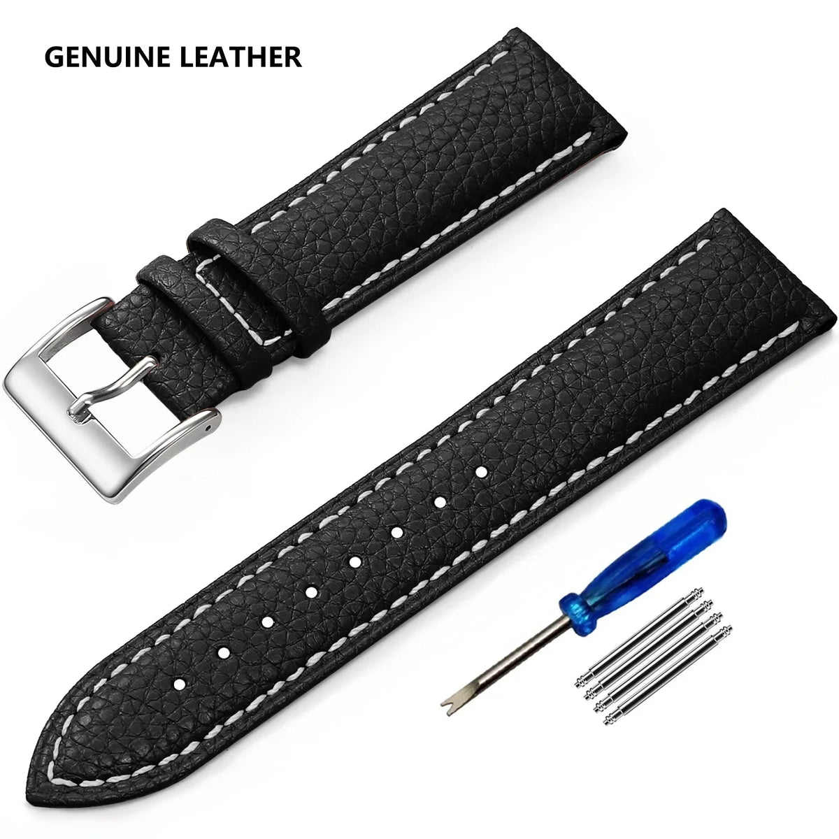OnePlus Watch Grained Leather Band, Spring Bars & Tool