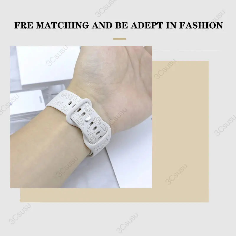 OnePlus Watch Rose Engraved Silicone Band