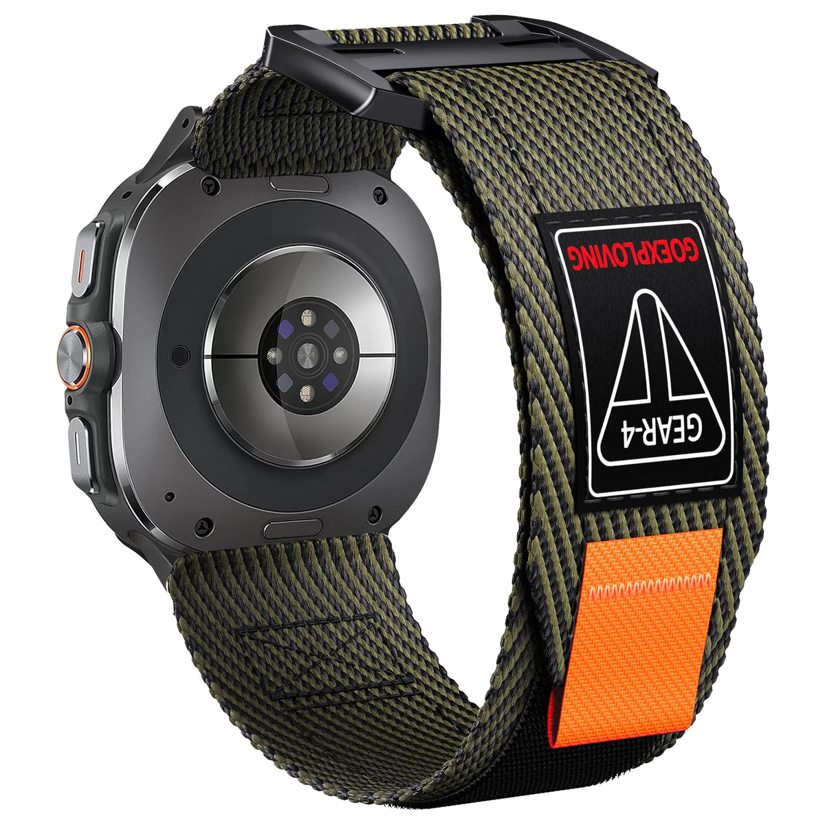 Samsung Galaxy Braided Nylon Watch Band – Ultra/Ultra2 Red Black Adventure