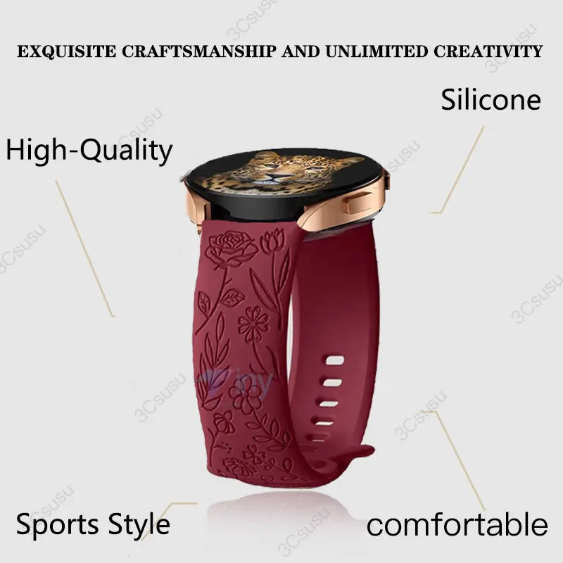 OnePlus Watch Rose Engraved Silicone Band