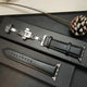 silver button black