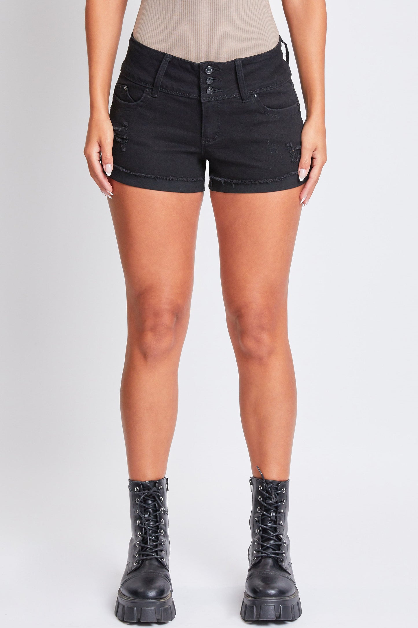 Women's WannaBettaButt 3 Button Denim Shorts