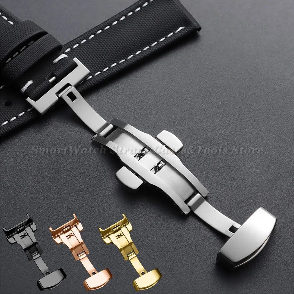 Samsung Galaxy Watch 7, 6, 5, 4 & FE Sailcloth Band with Butterfly Clasp