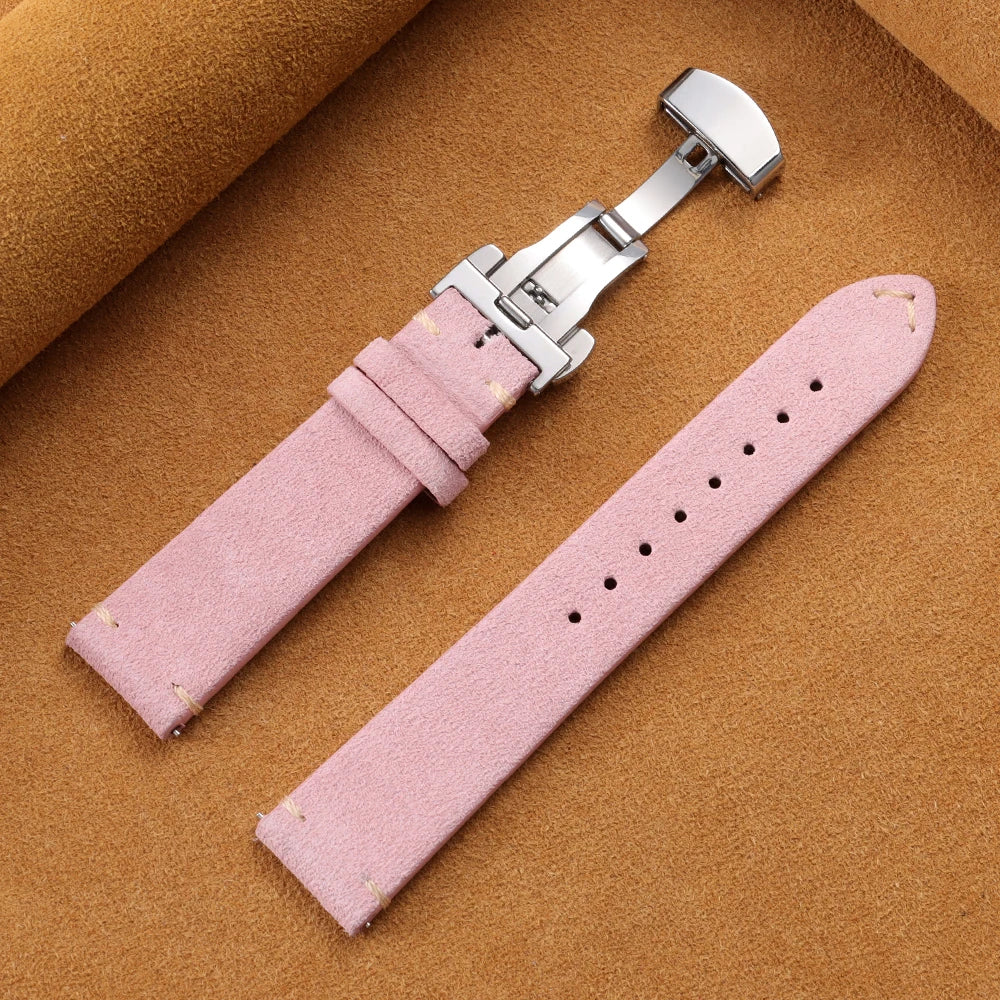Motorola Moto Watch Vintage Suede Band with Butterfly Clasp