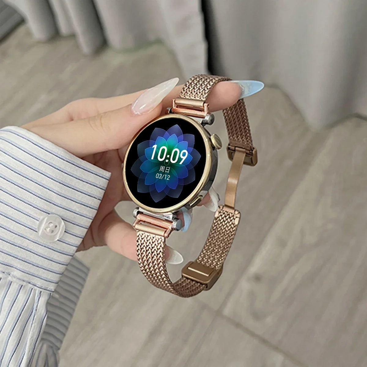 Samsung Galaxy Watch 7, 6, 5, 4 & FE Slim Magnetic Metal Mesh Band