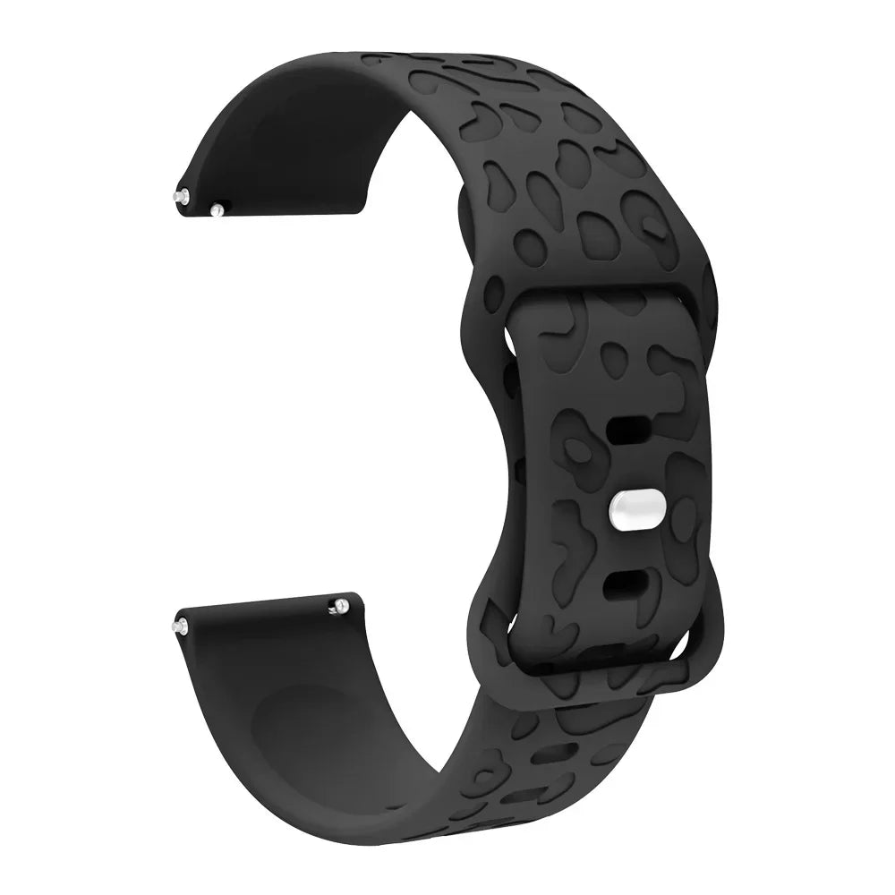 Samsung Galaxy Watch 7, 6, 5, 4 & FE Leopard Print Silicone Band