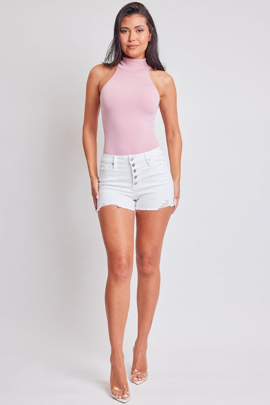 Women's Luxe High Rise Fray Hem Denim Short