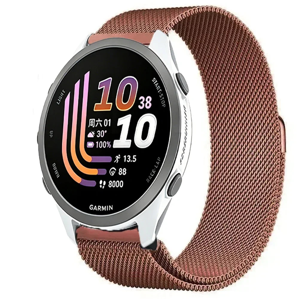 Garmin Milanese Smartwatch Band - Magnetic Metal Strap