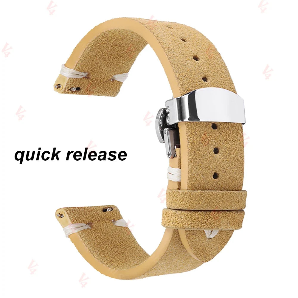 Motorola Moto Watch Stitched Suede Band with Butterfly Clasp