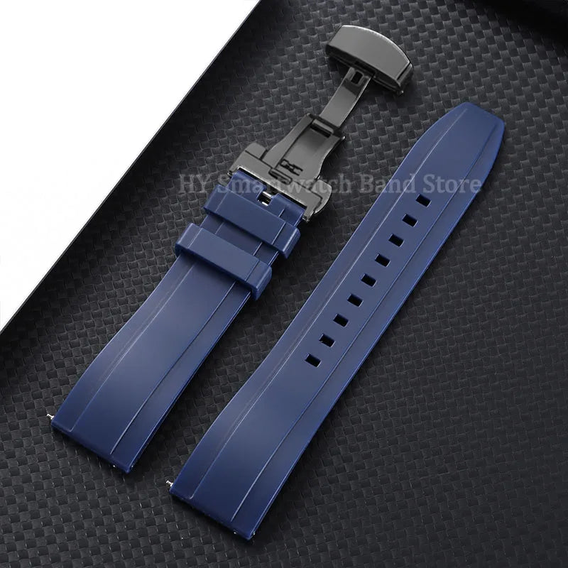 Samsung Galaxy Watch 7, 6, 5, 4 & FE Silicone Band with Butterfly Clasp