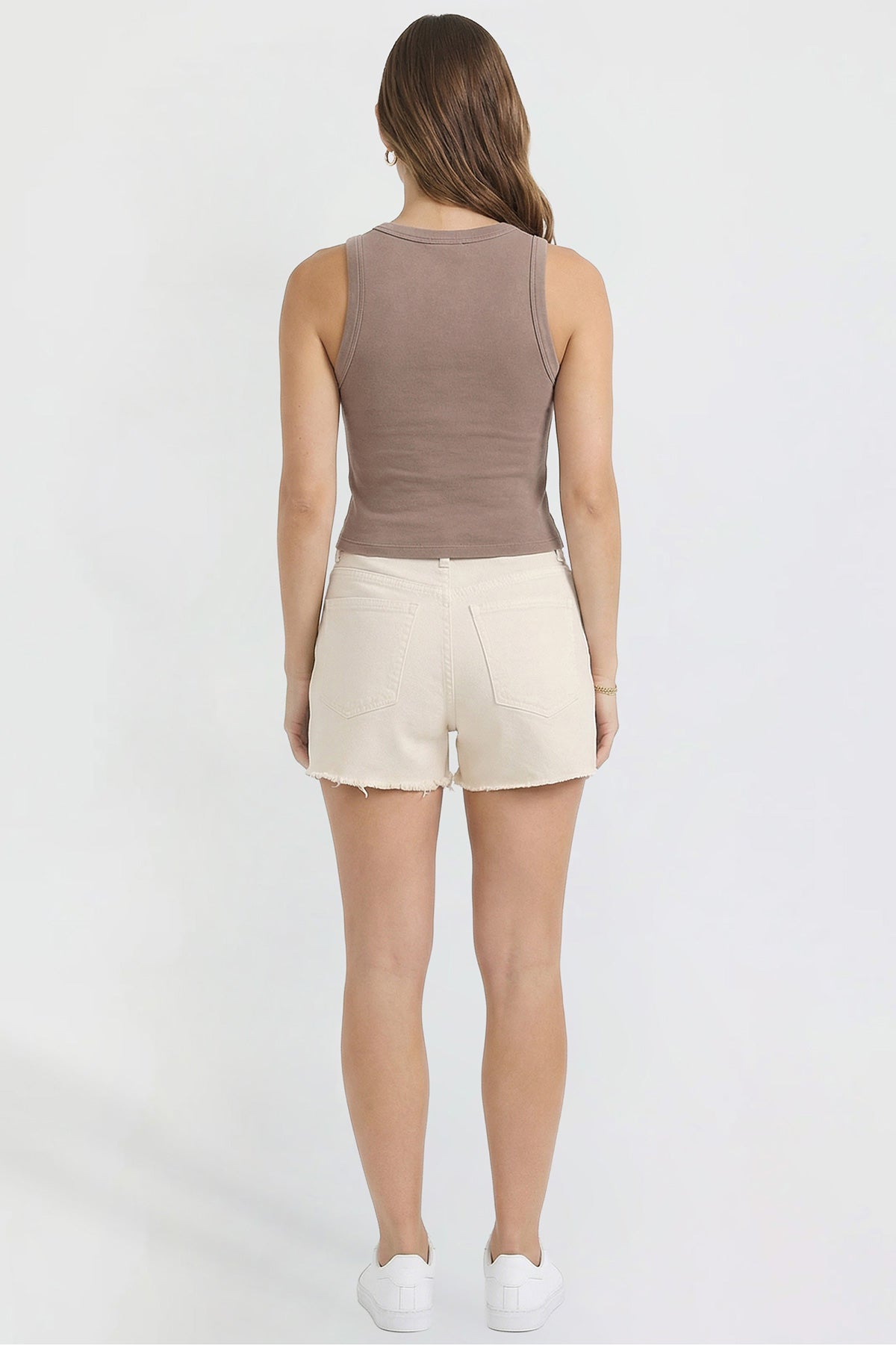 Women's Luxe Fray Hem Shorts