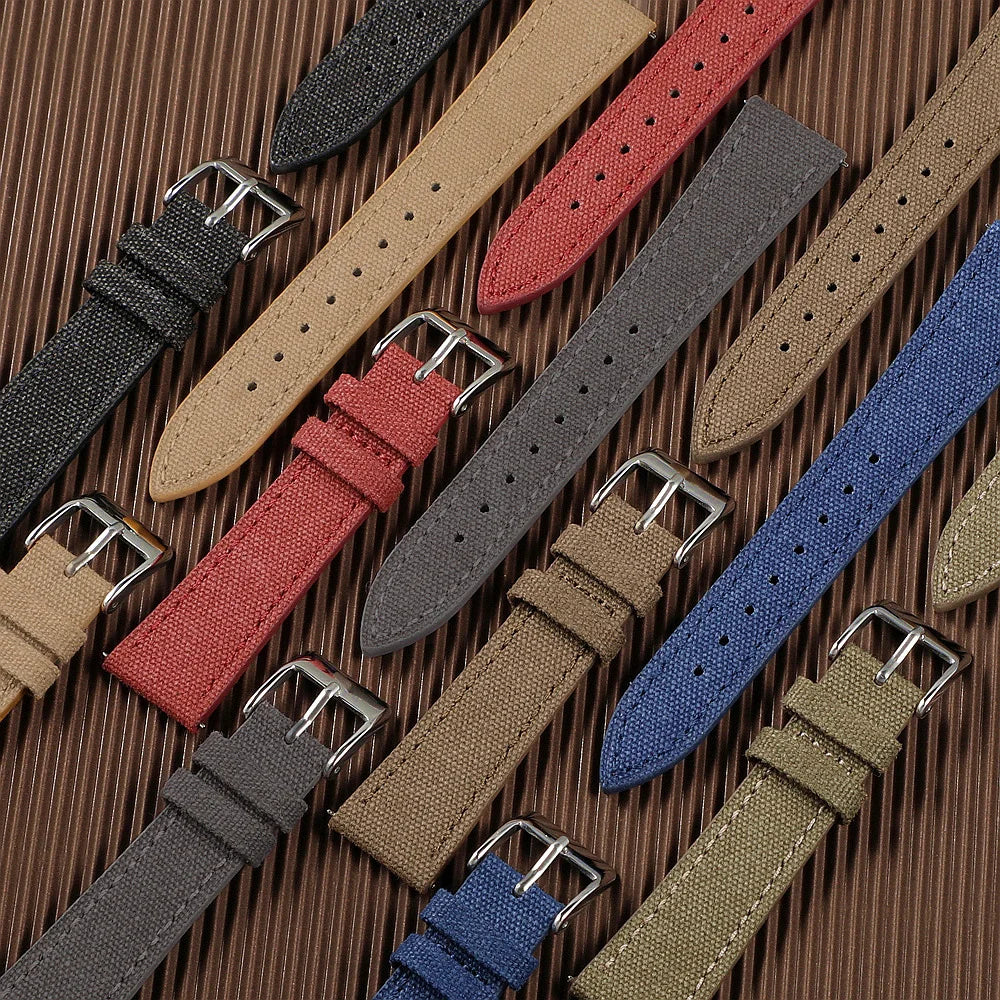 TicWatch Pro 3, E3 & GTH Slim Canvas Band with Leather Lining