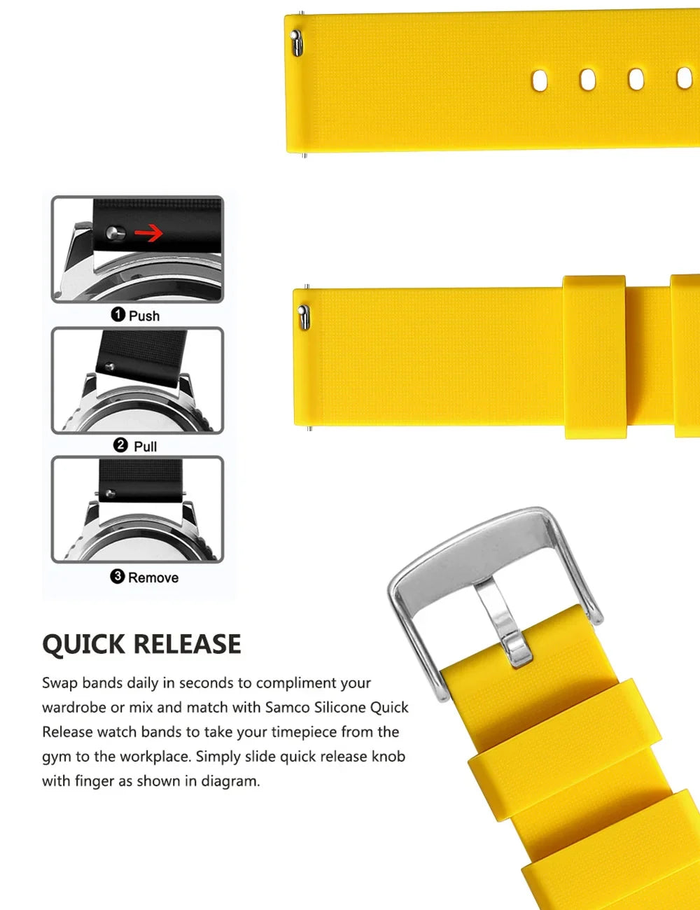 Motorola Moto Watch Curved-End Silicone Band
